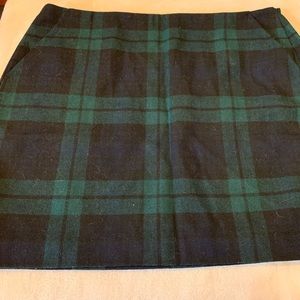 Banana Republic Plaid Wool Skirt
